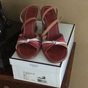 Coach Wedge Sandals - Trista Calf
